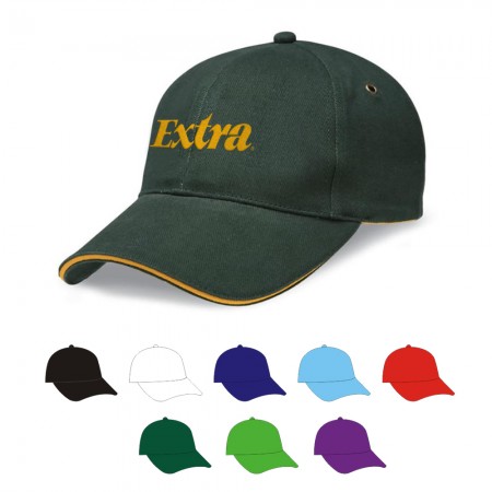 6 Panel Medium Profile Structured Cotton Cap