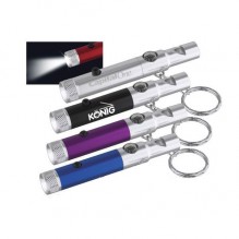 Whistle Keychain LED Light With Compass