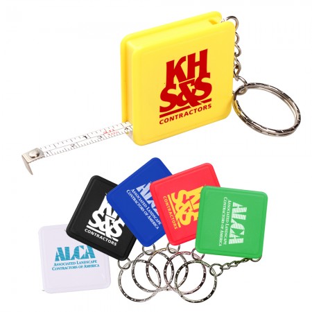 Square Tape Measure Key Chain