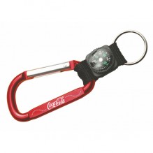 Carabiner With Compass & Keychain