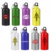 20 Oz Aluminum Sports Bottle With Carabiner 20 Oz Aluminum Sports Bottle With Carabiner