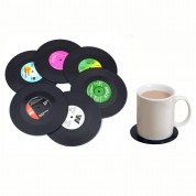 Full Color Imprinted Vinyl Record Coaster Full Color Imprinted Vinyl Record Coaster